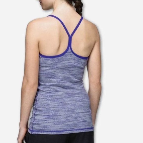 Purple Lululemon Striped Power Y Tank - Picture 5 of 8